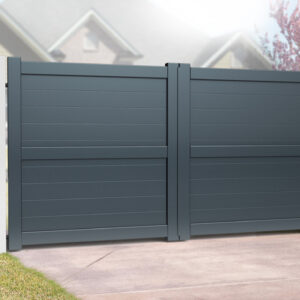 RMG002DG – Full Privacy Aluminium Driveway Gate (Horizontal Infill)