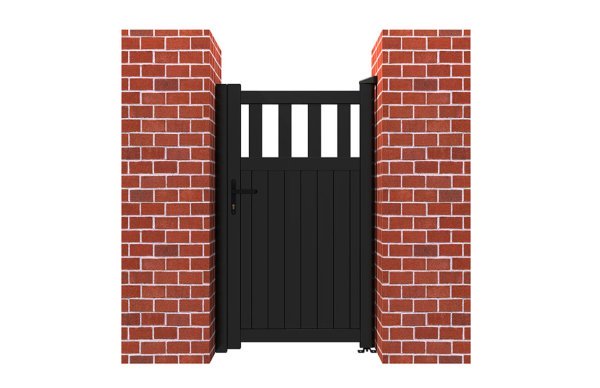014PG – Partial Privacy Aluminium Gate (Vertical Infill) - Image 2