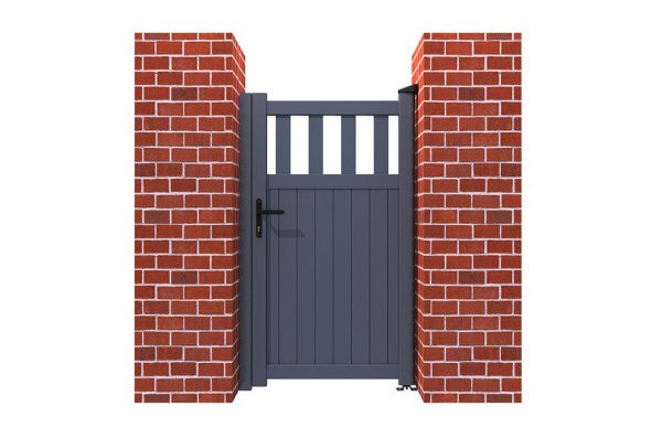 014PG – Partial Privacy Aluminium Gate (Vertical Infill) - Image 3